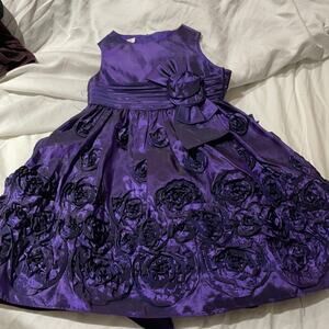 Bonnie jean 4 purple layered taffeta dress worn 1